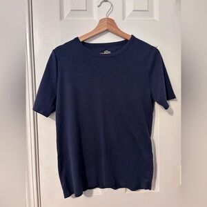 J. Crew Women Dark Navy Short Sleeve Crew Tee